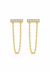 NINA BAR CHAIN STUD EARRING