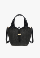 OPALINE STRAW BUCKET BAG