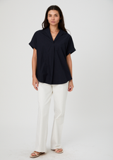 POPLIN COLLAR PULLOVER