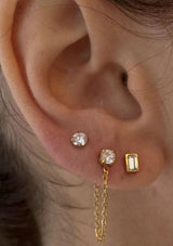 BARDOT BAGUETTE STUD EARRING