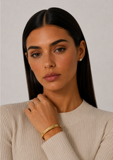 MARIBEL HAMMERED BANGLE BRACELET