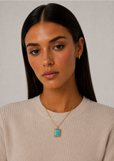 WINNIE AMAZONITE PEDANT NECKLACE
