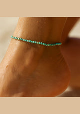 SANDER TURQUOISE BEADED ANKLET