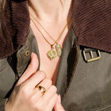 HEIDI HEART DISC PENDANT NECKLACE