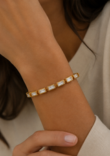 MONROE BAGUETTE BEZEL TENNIS BRACELET