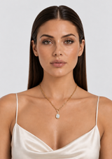 SATINA OVAL PENDANT NECKLACE
