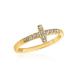 BROOKS SIDEWAYS CROSS RING