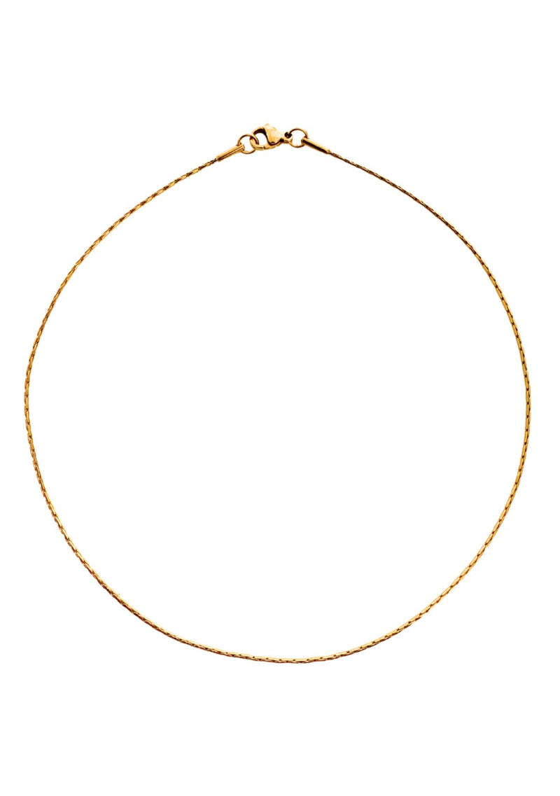 ESTHER LONG BOX CHAIN CHOKER NECKLACE