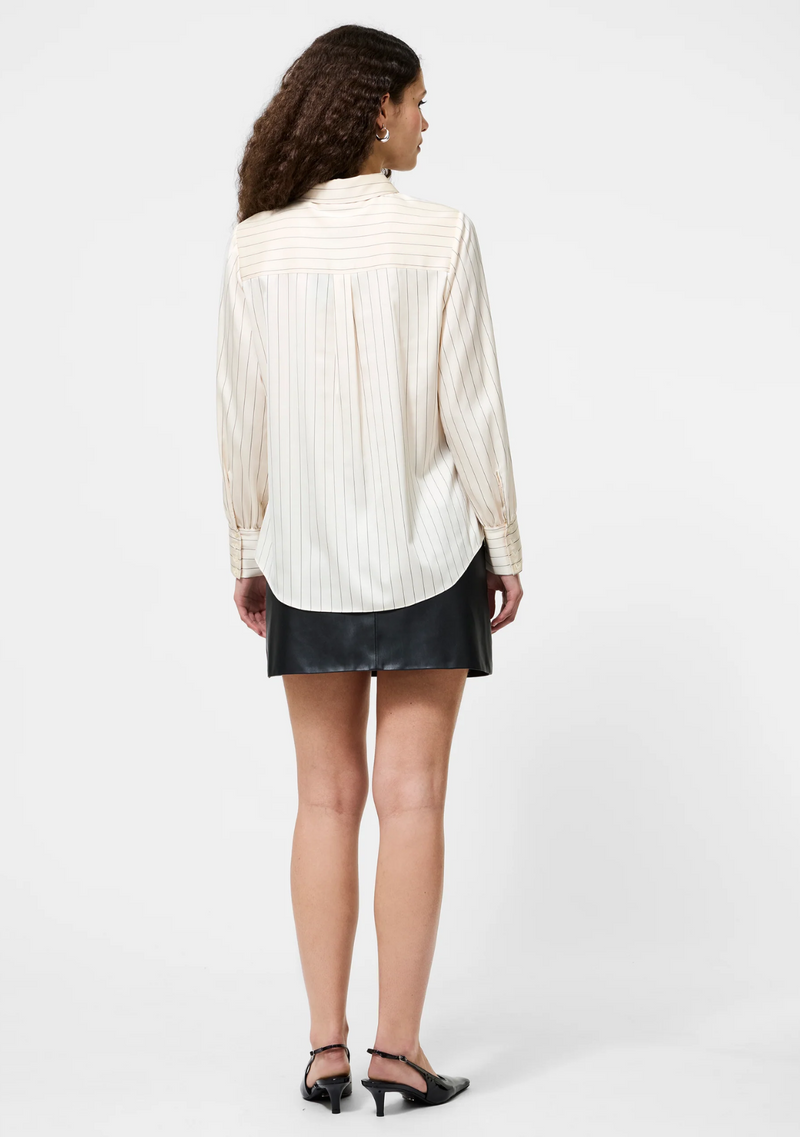 SATIN PINSTRIPE BLOUSE