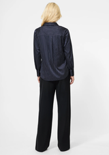 SATIN PINSTRIPE BLOUSE