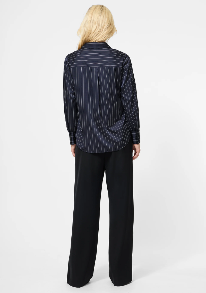 SATIN PINSTRIPE BLOUSE