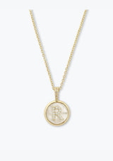 BABY LOVE LETTERS MEDALLION NECKLACE
