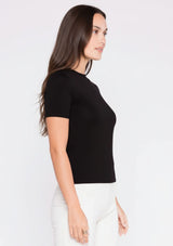 BLACK FITTED T-SHIRT
