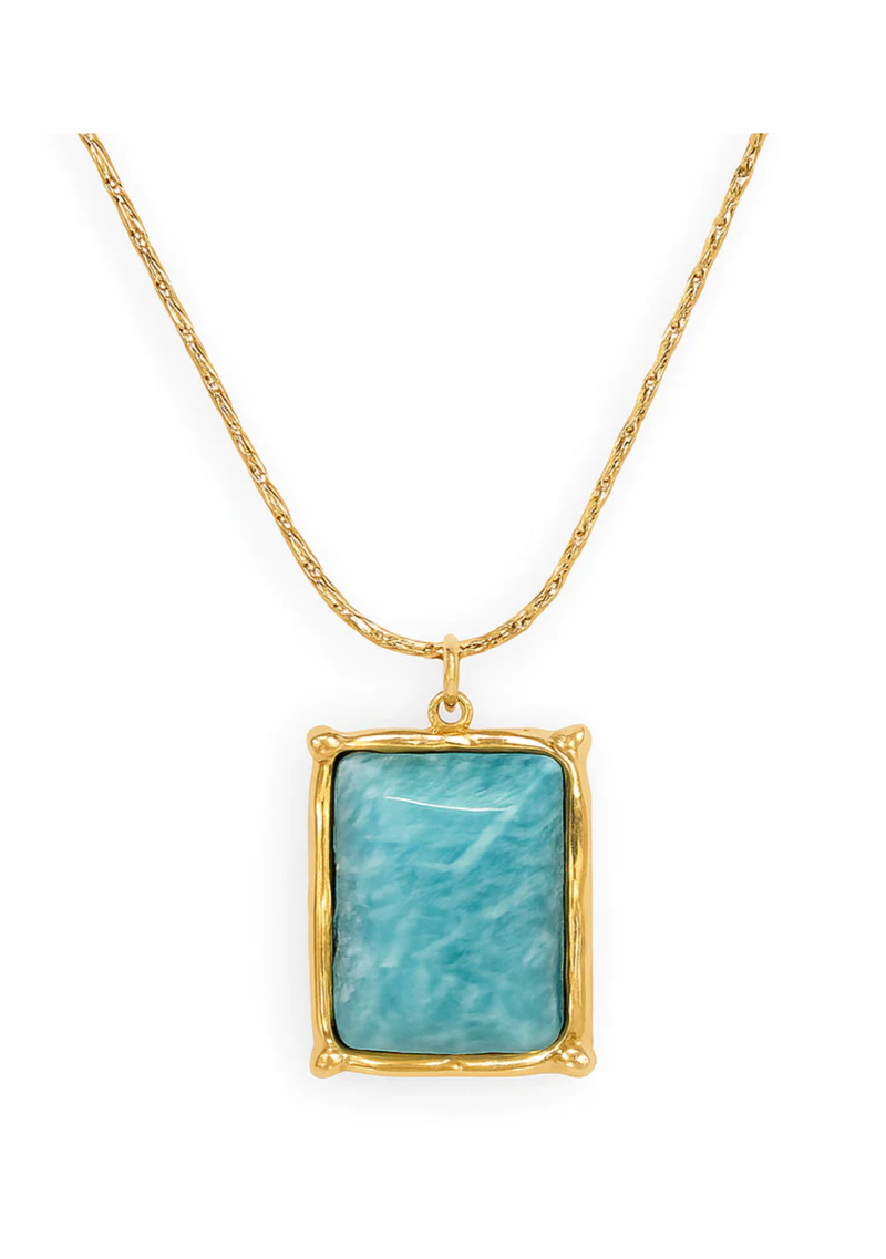 WINNIE AMAZONITE PEDANT NECKLACE