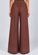 CAMILLE PINSTRIPE WIDE LEG PANT