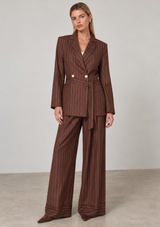 CAMILLE PINSTRIPE WIDE LEG PANT