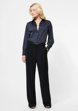 SATIN PINSTRIPE BLOUSE
