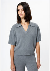 JAVIER KNIT V NECK TOP