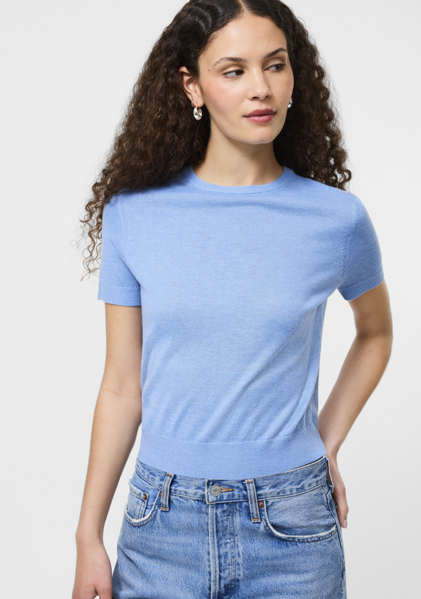 NOLA FINE KNIT SHORT SLEEVE SWEATER