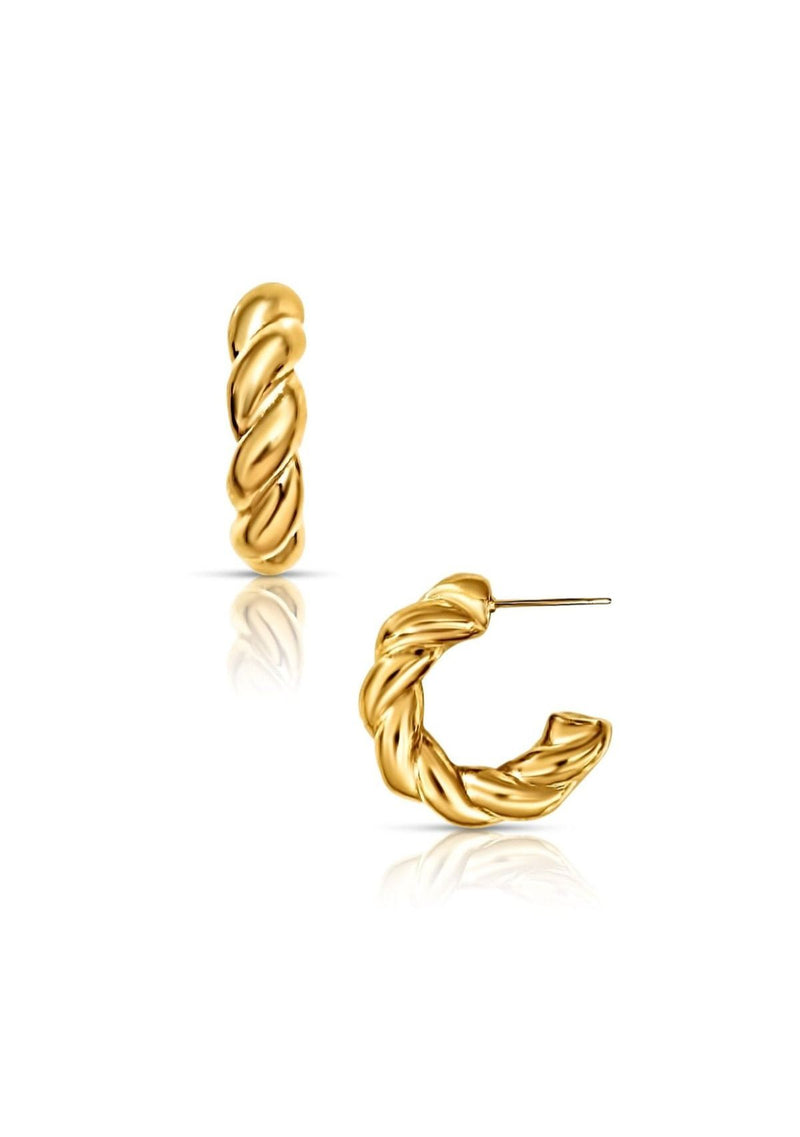 SAIGE TWIST MINI HOOP EARRING