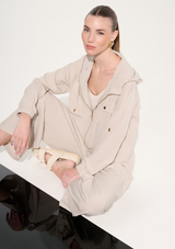 STRETCH WOVEN UTILITY JACKET