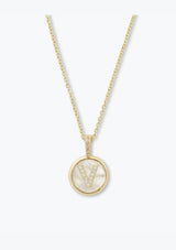 BABY LOVE LETTERS MEDALLION NECKLACE