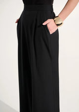 STRETCH WOVEN WIDE LEG PANT