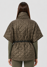 QUILTED FUNNEL-NECK VEST