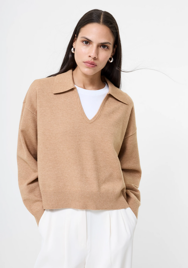 SLOANNE KNIT COLLARED PULLOVER