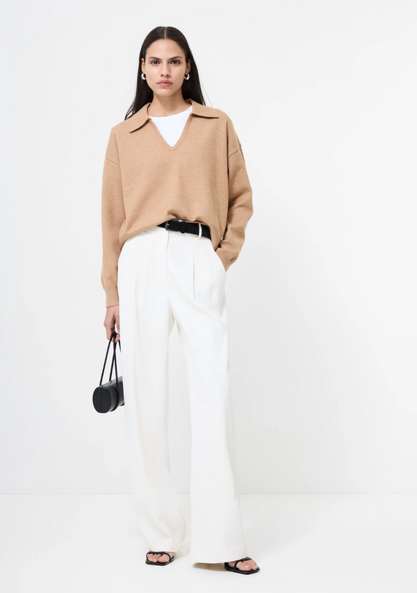 SLOANNE KNIT COLLARED PULLOVER