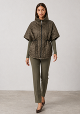 QUILTED FUNNEL-NECK VEST
