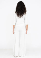 PONTE KNIT 3/4 SLEEVE TOP