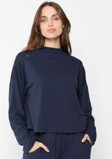JERSEY FUNNEL NECK TOP