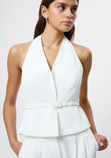 HARRY SUITING BELTED HALTER TOP
