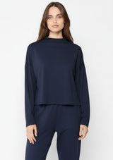 JERSEY FUNNEL NECK TOP