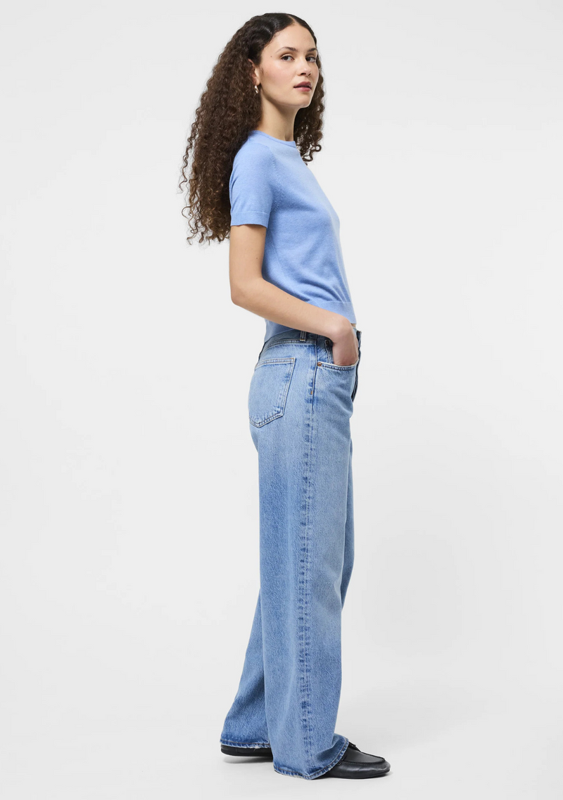 NOLA FINE KNIT SHORT SLEEVE SWEATER