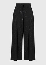 SEQUINED SWEATER KNIT CULOTTE PANT