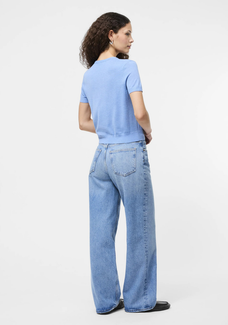 NOLA FINE KNIT SHORT SLEEVE SWEATER