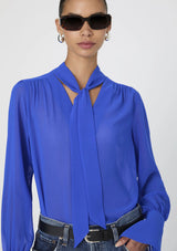 EDEN GEORGETTE TIE NECK BLOUSE