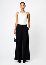 AZRA TWILL WIDE LEG PANTS