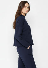 JERSEY FUNNEL NECK TOP