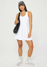 Fabletics Women's Boost Performance Dress Classic Mini White/white Size XS