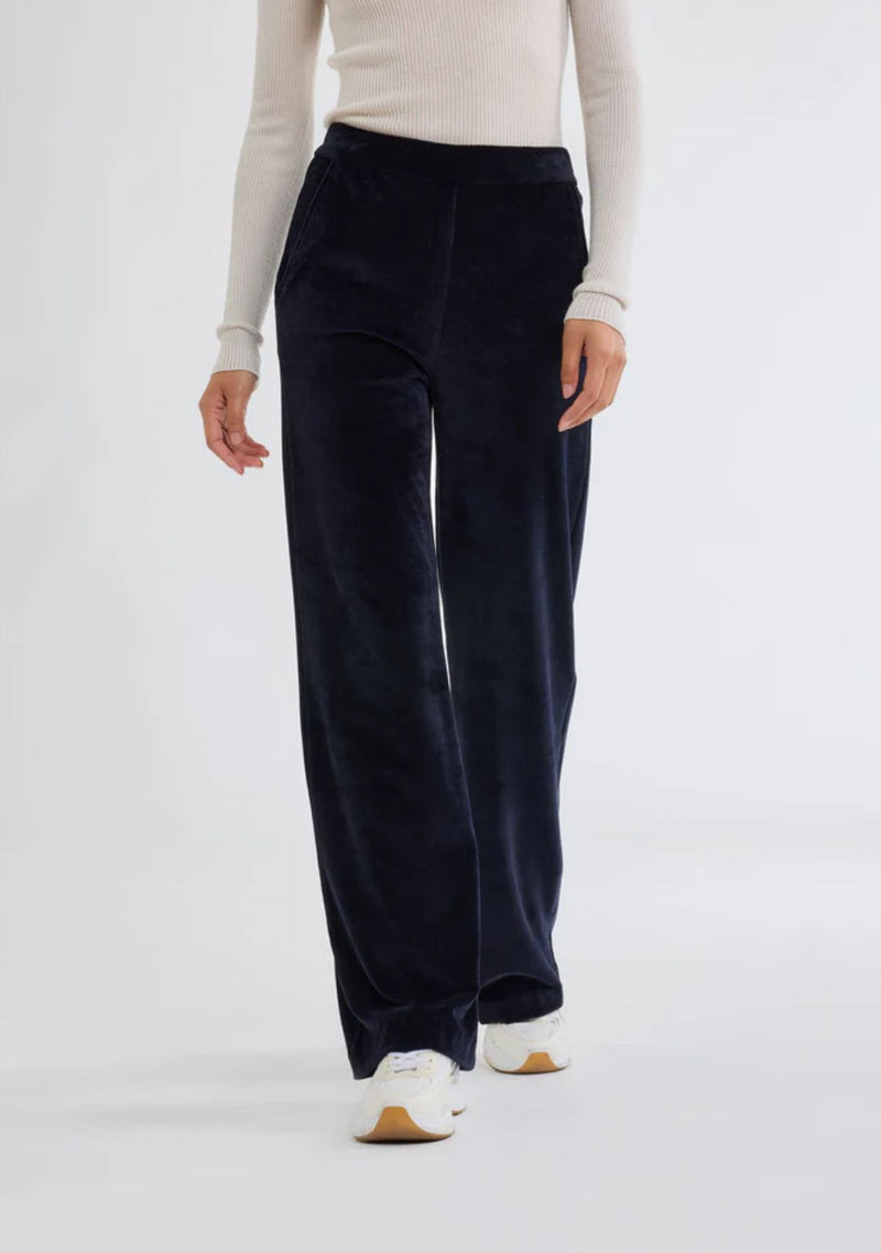 VELOUR WIDE LEG PANT