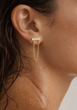 NINA BAR CHAIN STUD EARRING