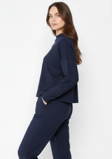 JERSEY FUNNEL NECK TOP