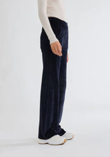VELOUR WIDE LEG PANT