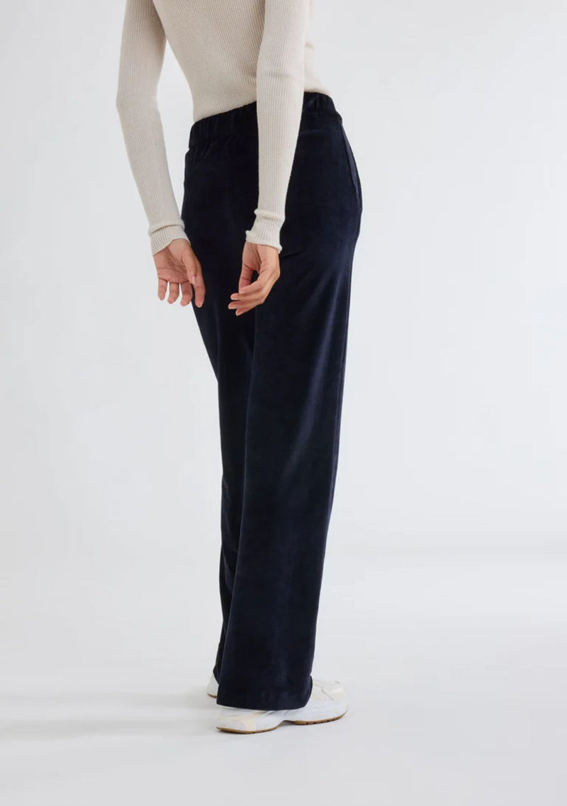 VELOUR WIDE LEG PANT