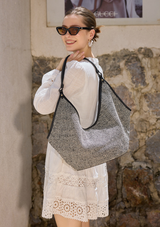 SERAPHINA SLOUCHY WOVEN HOBO BAG
