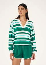 RETREAT STRIPE COLLAR KNIT