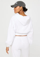 YEAR ROUND TERRY CROPPED FULL-ZIP HOODIE